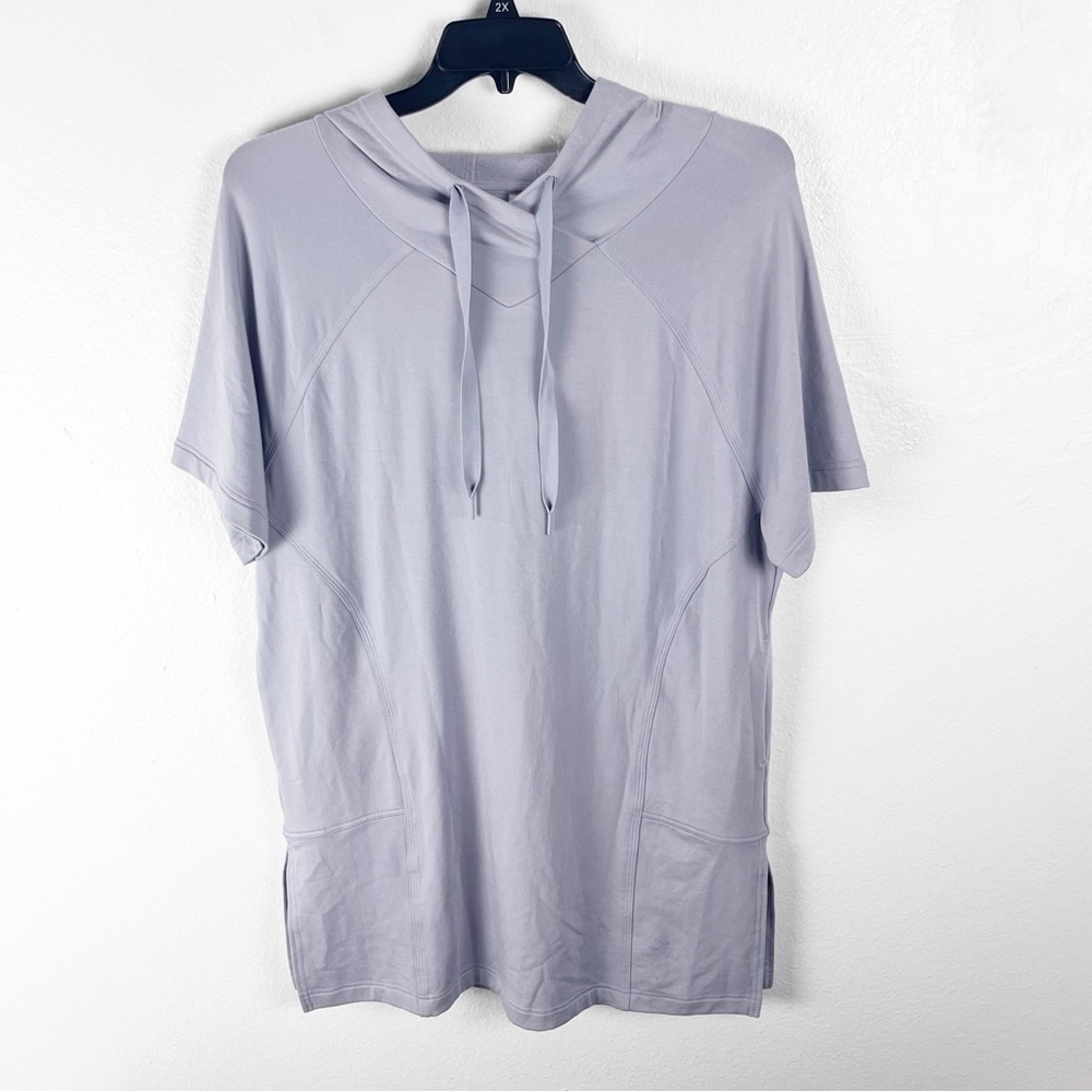ATHLETA Light Purple Cabana Side Pocket Drawstring Hoodie Tunic Dress Medium